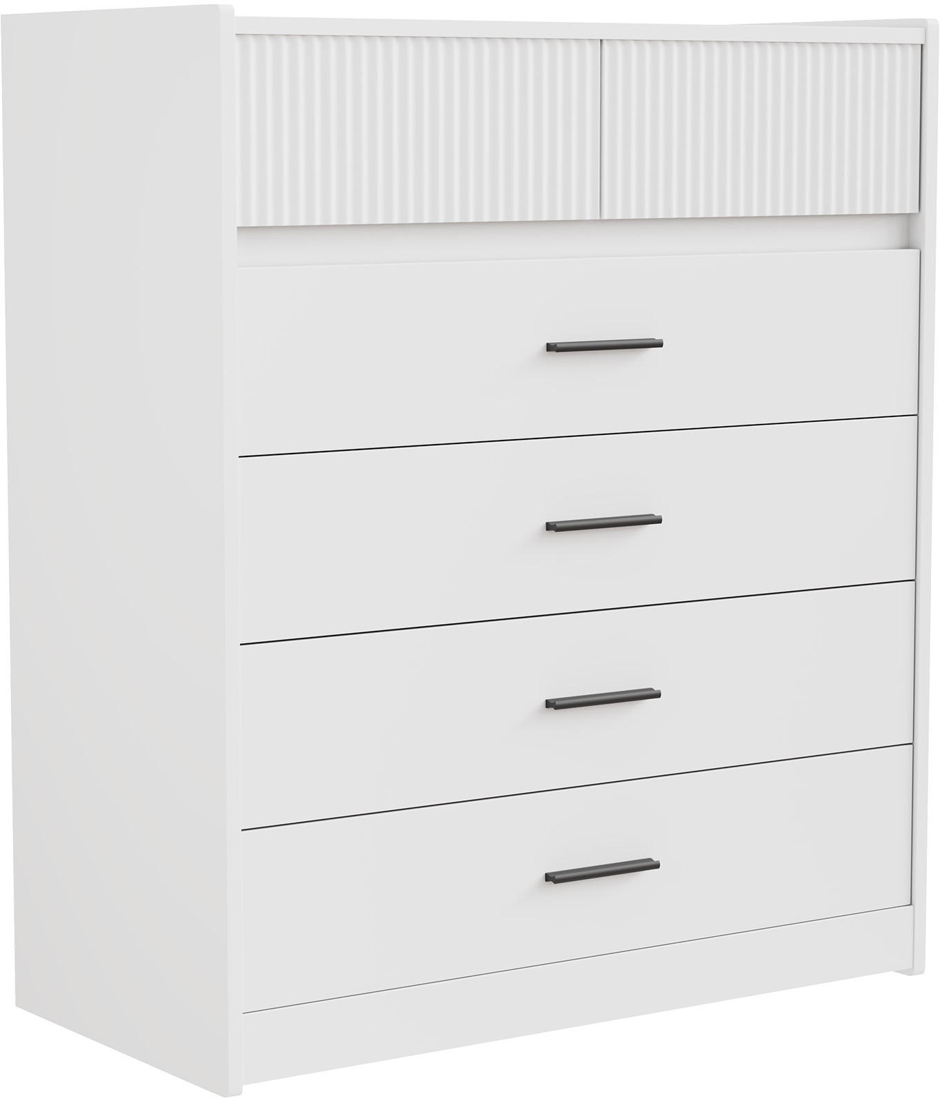 KOMMODE in 74/90/40cm-DG1 - Weiß, Holzwerkstoff/Metall (40/90/74cm) - HOMAVO