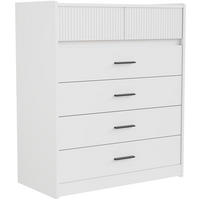 KOMMODE in 74/90/40cm-DG1 - Weiß, Holzwerkstoff/Metall (40/90/74cm) - HOMAVO