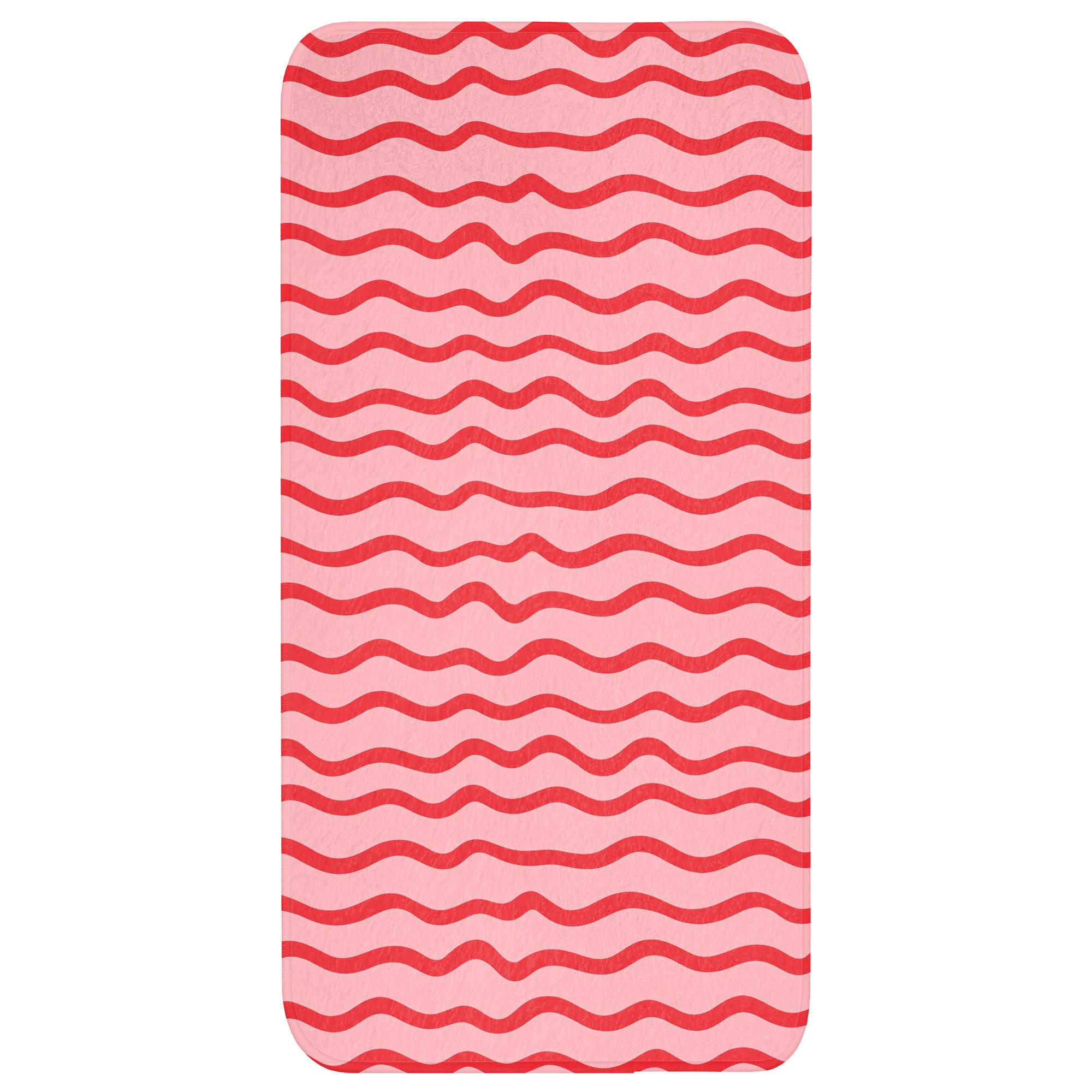 TEPIH ZA KUPAONICU Valovi 60x120 cm - ružičasta, tekstil/plastika (60/120cm) - OnlyWow