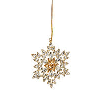 WANDDEKORATION Diastaro, Gold, 12 x 12 cm, Dekorative Weihnachtsdeko - Goldfarben, Kunststoff (12/12/1cm) - home&you