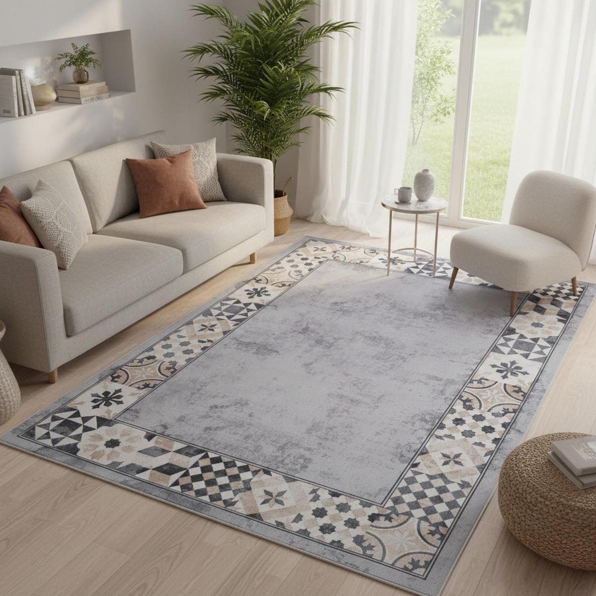TEPPICH NORA Grau 100/200 cm - Grau, Textil (100/200cm) - Tapiso