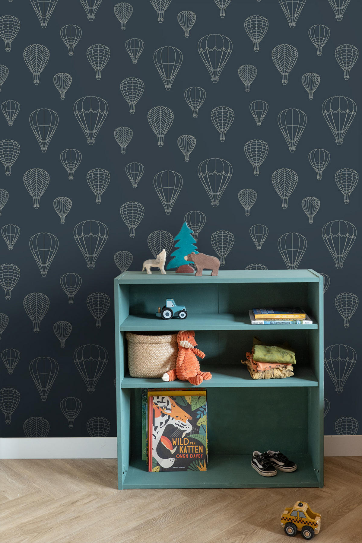 TAPETE Luftballons 50 x 900 cm - Blau, Papier (50/0.1cm) - ESTAhome
