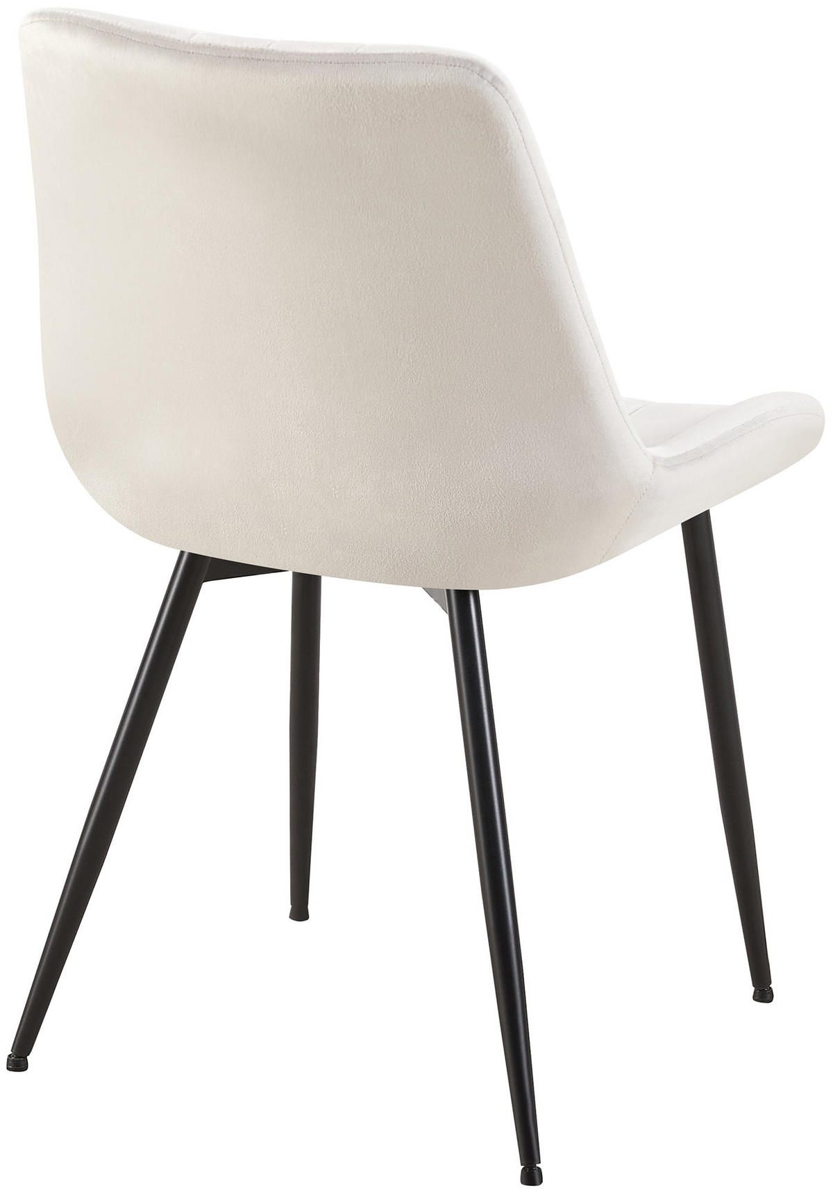 STUHL Samt hellgrau - Hellgrau/Schwarz, Textil/Metall (46/82/61cm) - CLP