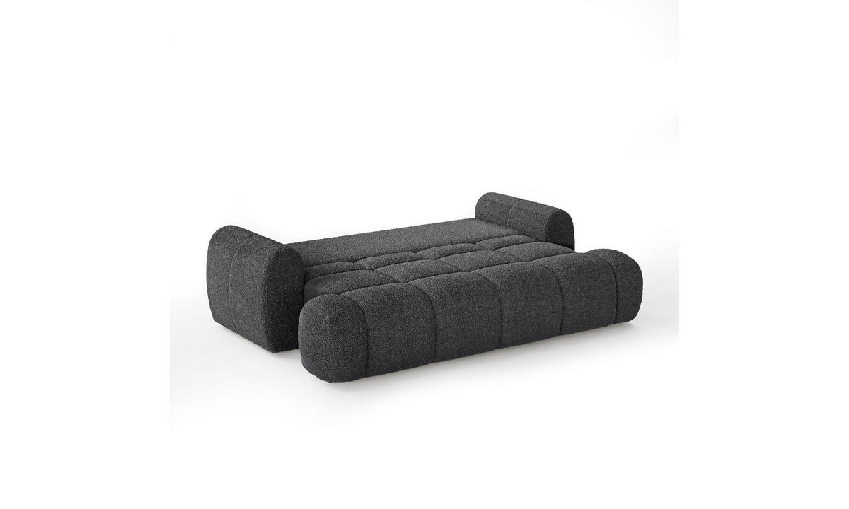 SCHLAFSOFA CORAL 250/100/85 cm mit Bettkasten Stoff Coral 80 - Anthrazit, Textil (250/85/100cm) - Lookway