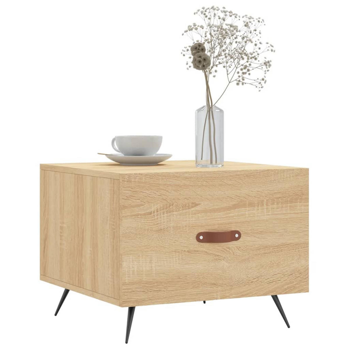 COUCHTISCHE 2 Stk. Sonoma-Eiche 50x50x40 cm Holzwerkstoff - Braun, Holzwerkstoff (50/50/40cm) - furnicato