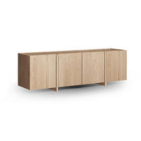LOWBOARD Travertino Wildeiche gebleicht 180 / 46 / 56cm - Wildeiche, Holz (180/56/46cm) - Feldmann-Wohnen