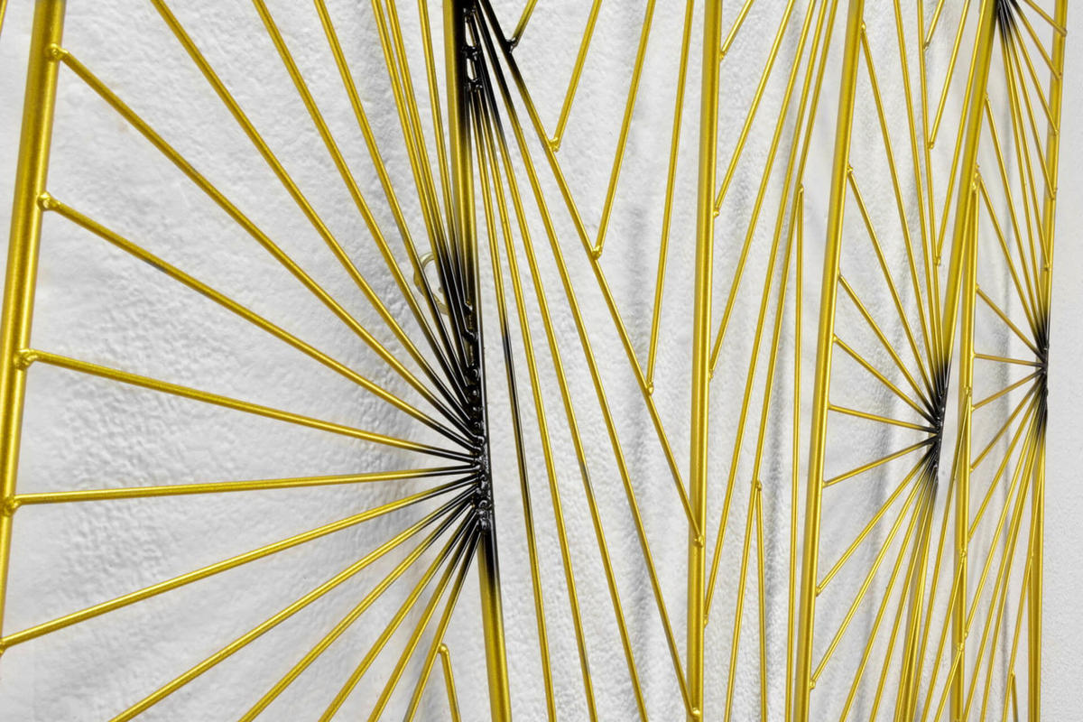 WANDDEKO Gold 100/100 cm - Goldfarben, Metall (6.75/100/3cm) - KUNSTLOFT