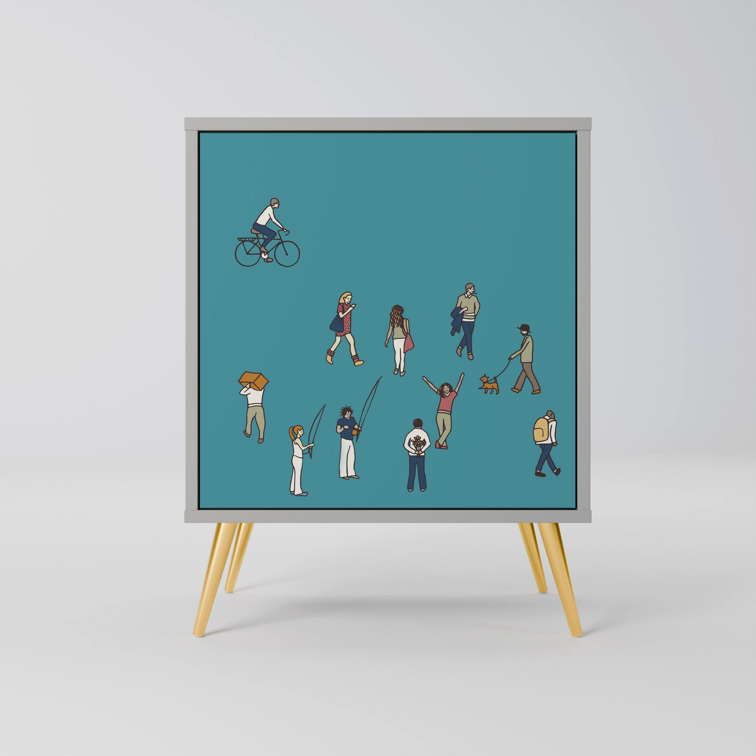 SpaceRebels Sideboard Grau 57.5x75.5x42 cm