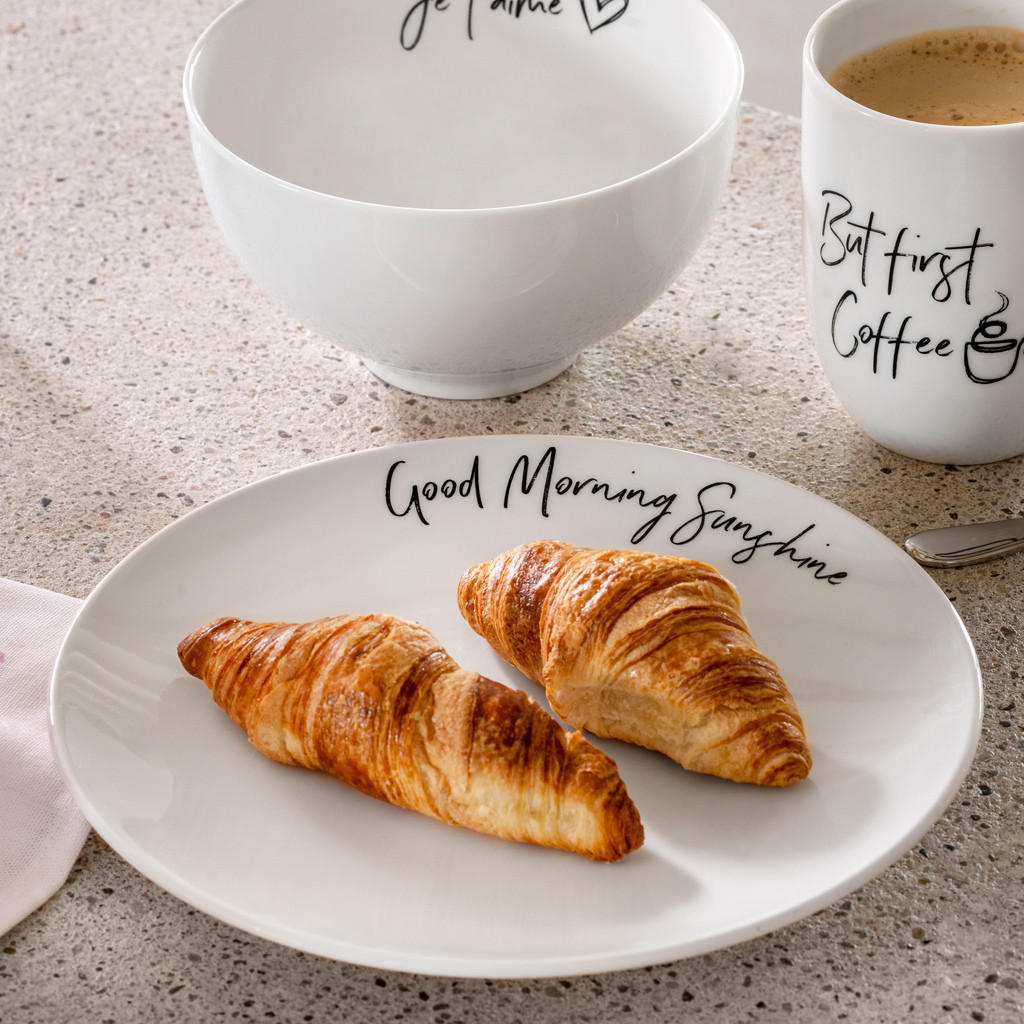 FRÜHSTÜCKS-SET SUNSHINE Statement weiß 3er Set - Weiß, Keramik (1/1/1cm) - Villeroy & Boch