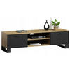 FERNSEHKOMMODE KLARA BIS Artisan Eiche-Schwarz 150/40/46,6 cm - Multicolor, Holzwerkstoff (150/46.6/40cm) - Matkam Möbel