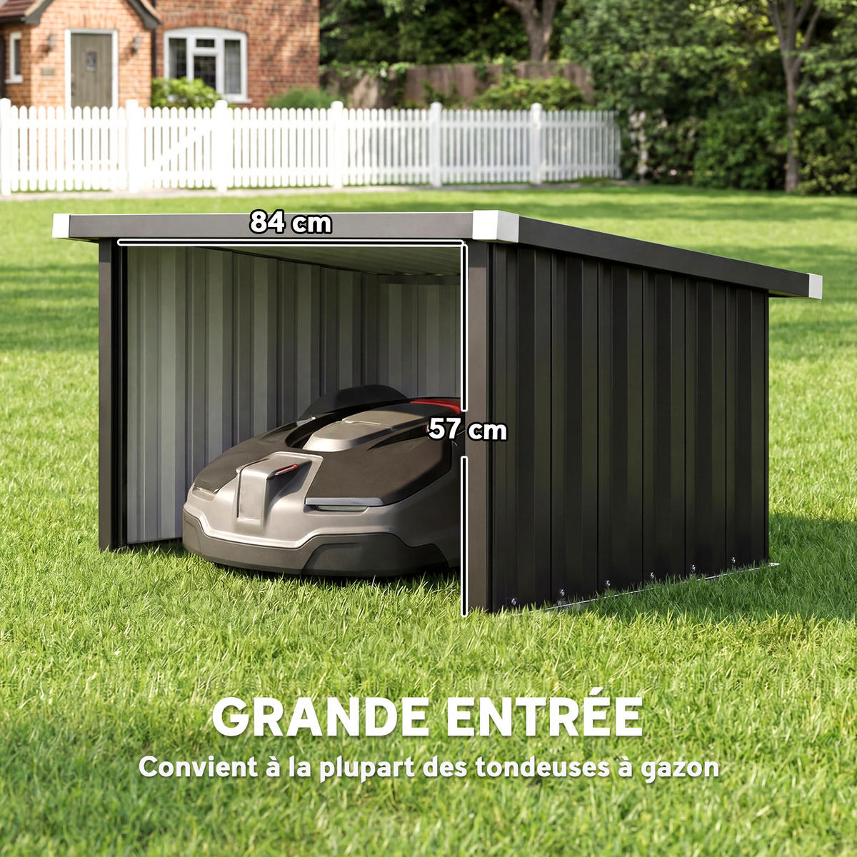 KLEINGARAGE DE-13871 Dunkelgrau - Dunkelgrau, Metall (86/62.5/108cm) - ComfortXL