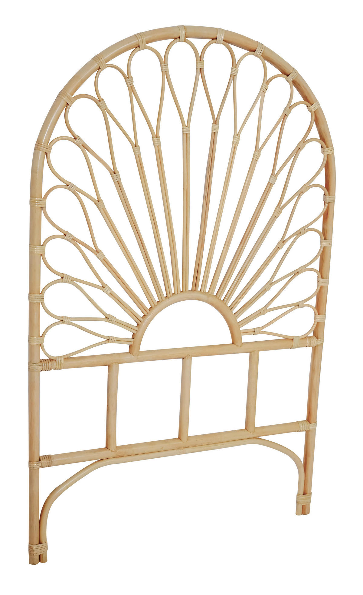 BETTKOPFTEILRUND Braun 90 x 4 x 141 (cm) - Braun, Holz (90/141/3.8cm) - Nordlys