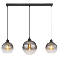 HÄNGELEUCHTE Rauchglas Grau 3-flammig - Grau, Glas (95/25/120cm) - Globo Lighting