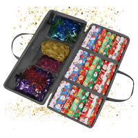 GESCHENKPAPIER-AUFBEWAHRUNG - Grau, Kunststoff/Textil (82/34/13cm) - Relaxdays