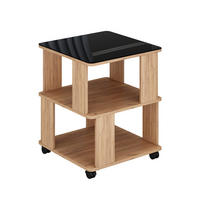 COUCHTISCH Velito Goldkraft Eiche/Schwarz 50 x 50 cm - Eiche Wotan/Schwarz, Holzwerkstoff (50/50/60.5cm) - Vicco