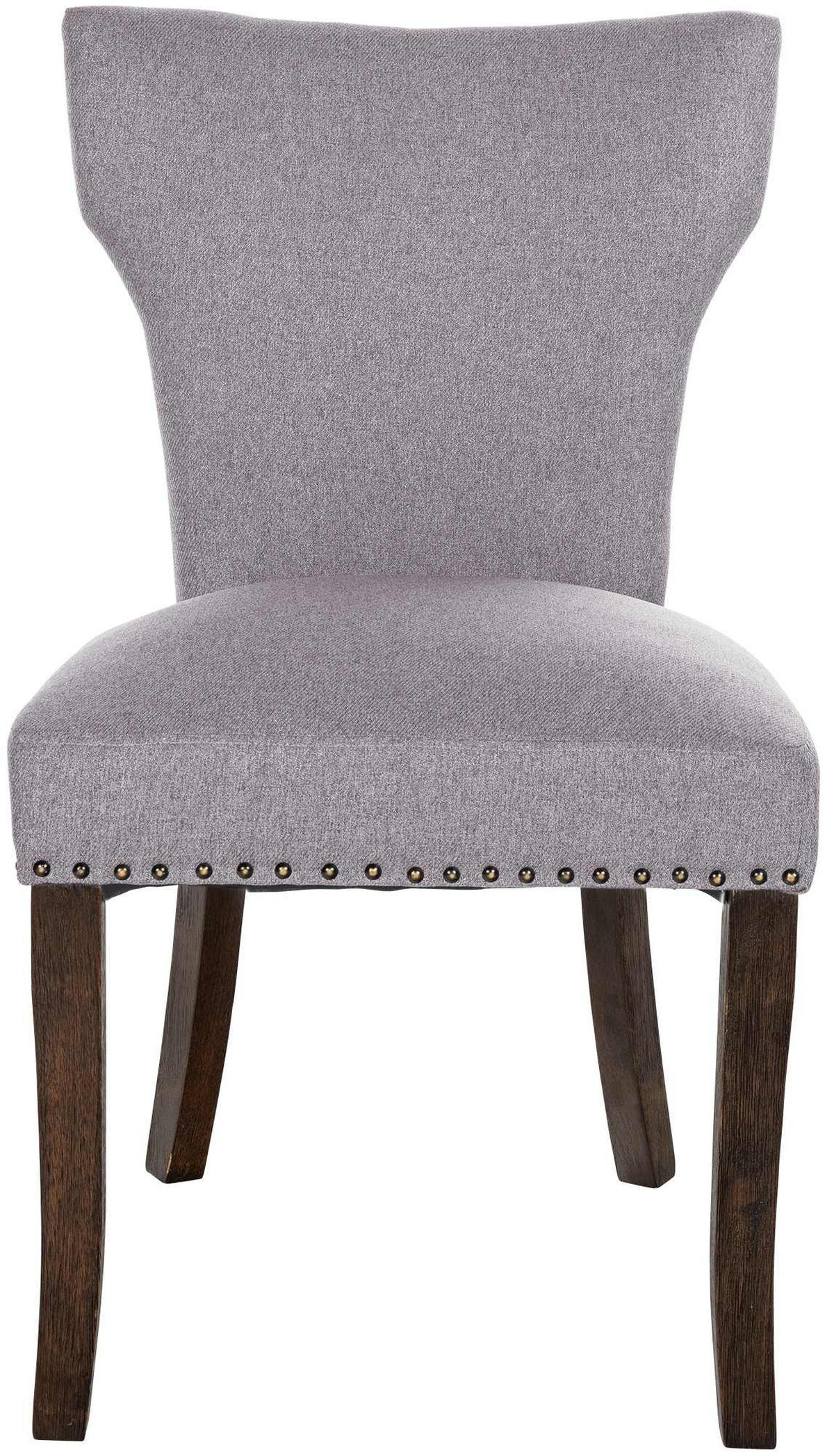 WOHNZIMMERSTUHL 2er Set Stoff grau - Grau, Holz/Textil (52/90/59cm) - CLP
