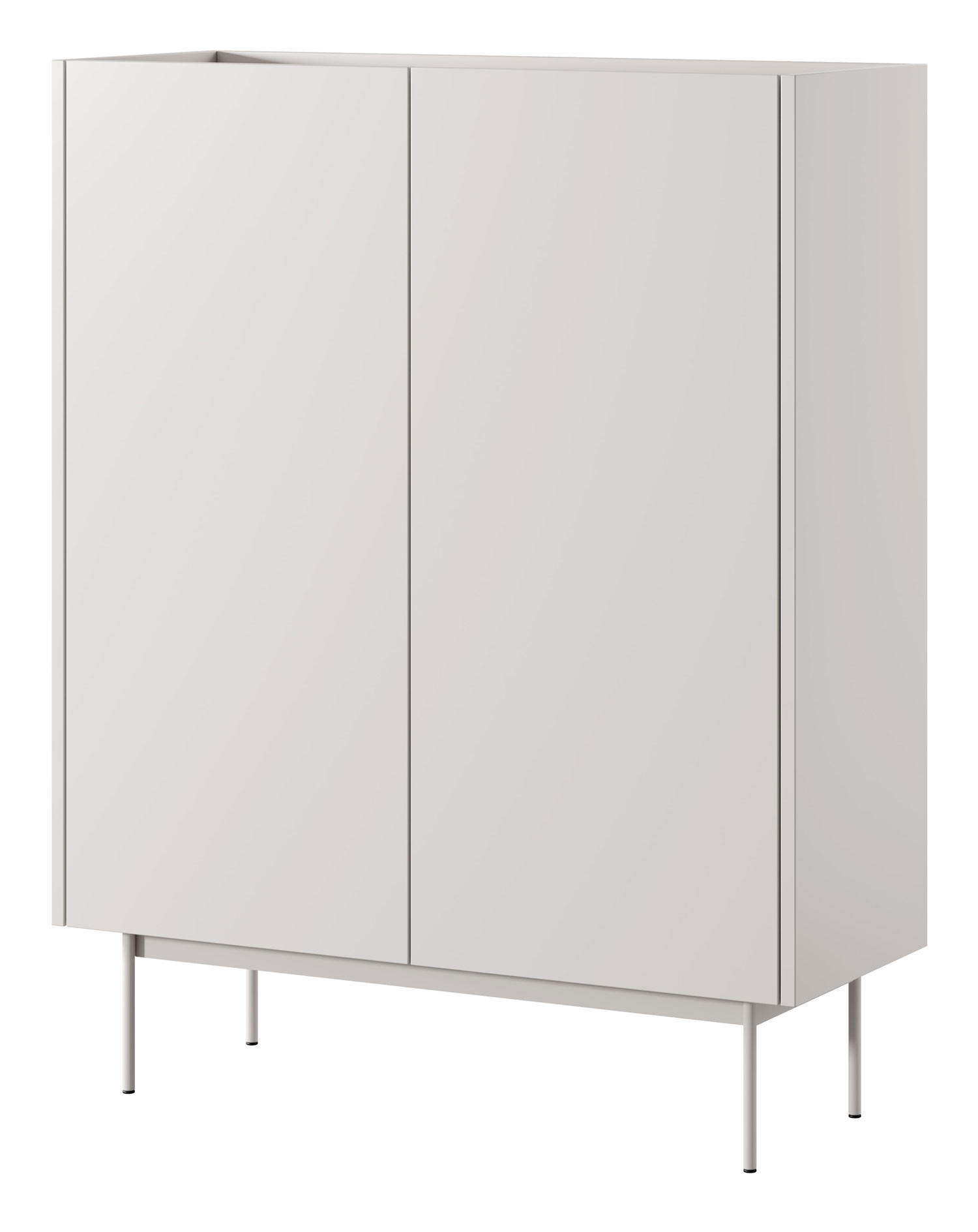 HIGHBOARD Color Kaschmir / Eiche Linea 97 / 37 / 122cm - Kaschmir/Hellbraun, Holz/Holzwerkstoff (97/122/37cm) - Feldmann-Wohnen
