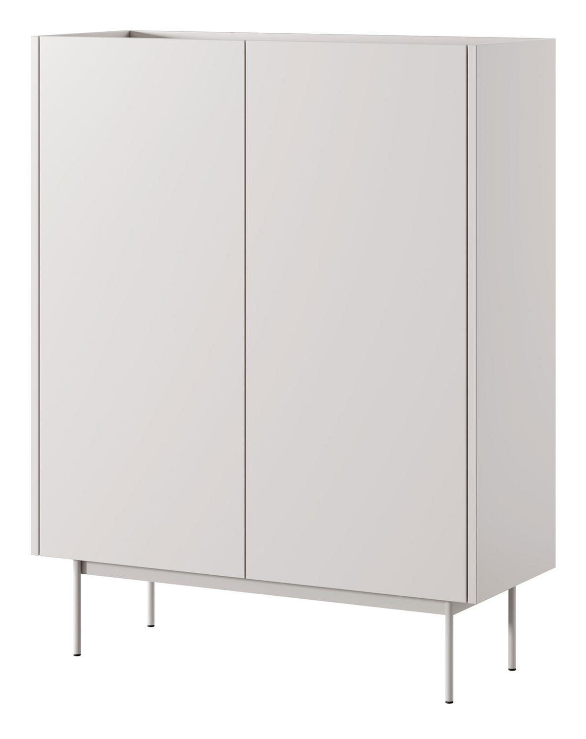 HIGHBOARD Color Kaschmir / Eiche Linea 97 / 37 / 122cm - Kaschmir/Hellbraun, Holz/Holzwerkstoff (97/122/37cm) - Feldmann-Wohnen