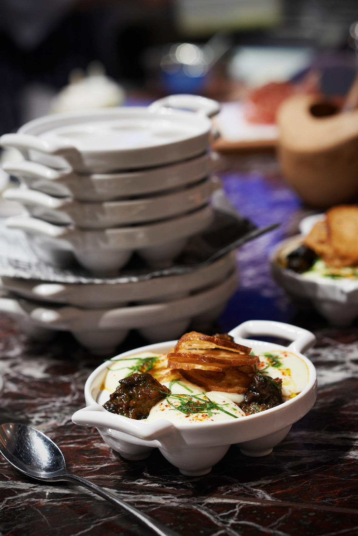 SCHNECKENPFANNE ( für 6 Schnecken) Weiss - Weiß, Keramik (14/12.7/3.7cm) - Revol Porcelaine France