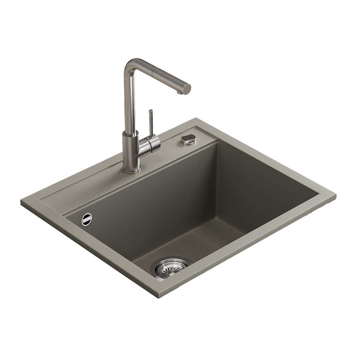 UMYVADLO Paris Beton - šedá, keramika (57/20/51cm) - Bergstroem