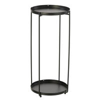 BEISTELLTISCH RUND Schwarz - Schwarz, Metall (27/27/57.5cm) - J-Line