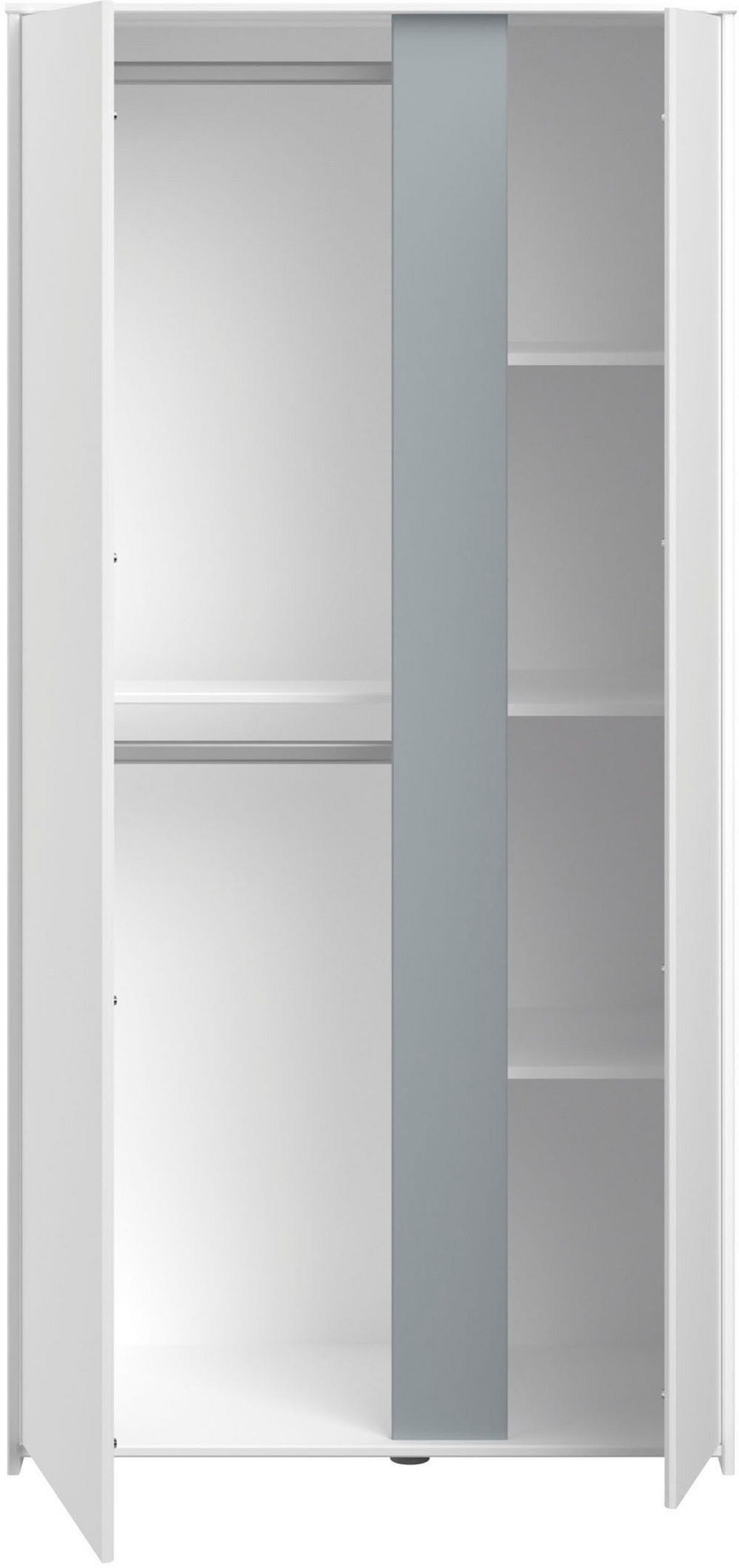 KINDERZIMMER Set 3-tlg. mit Hochbett Kleiderschrank Kommode Bett 90x200 - Weiß/Rosa, Holz/Holzwerkstoff (205/182/132cm) - Parisot Meuble