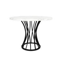 RUNDER ESSTISCH Black 80/80/76 cm - Schwarz, Holz (80/80/76cm) - Urban Meuble