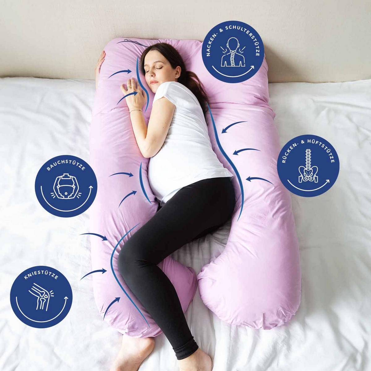 UMSTANDSKISSEN - Baumwolle Rosa - Pink, Textil (100/150cm) - KomfortKissen