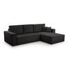 ECKSOFA XL ANGO Cord Schwarz - Schwarz, Kunststoff/Textil (287/188cm) - Luxkor24