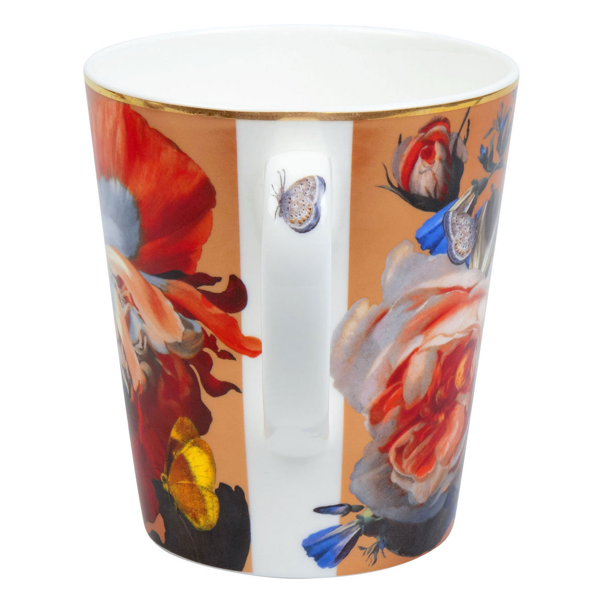 KAFFEEBECHER Wunderbar Flourish - Poppy, mit Geschenkbox - Naturfarben, Keramik (0.6L) - Könitz