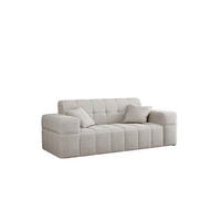 SOFA 2-sitzer Couch serie NIMES Stoff Verita Beige - Beige, Holz (183/82/92cm) - Kaiser Möbel