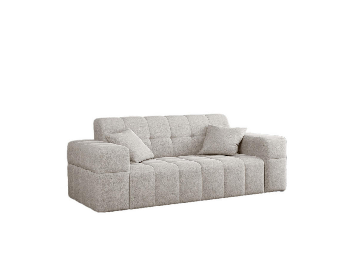 SOFA 2-sitzer Couch serie NIMES Stoff Verita Beige - Beige, Holz (183/82/92cm) - Kaiser Möbel