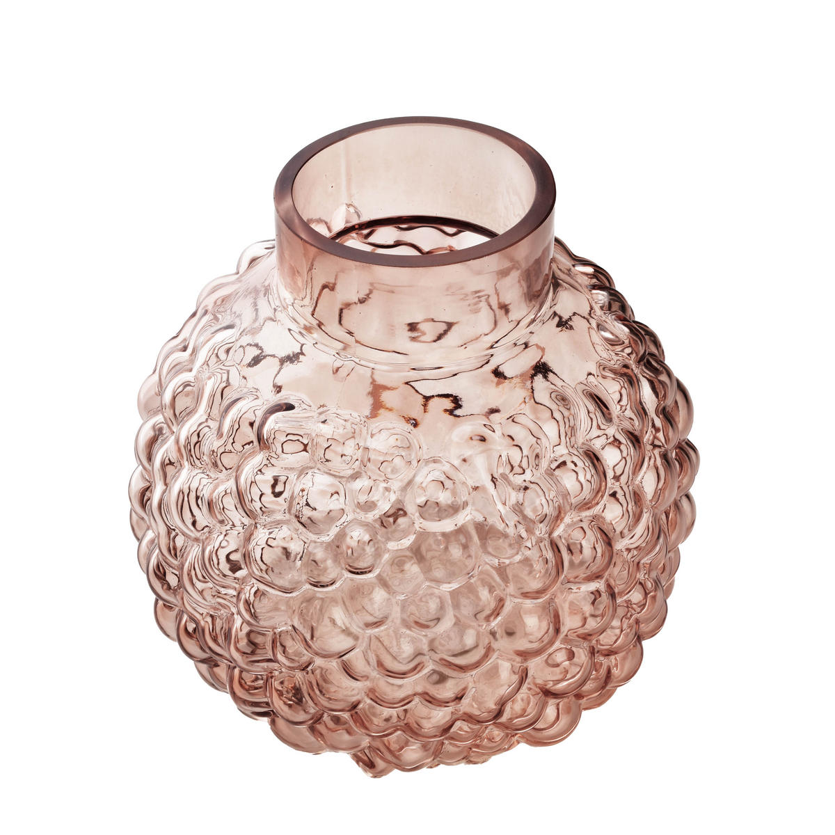 VASE Serenite Beige 18.5/18.5/20.5 cm Glas - Beige, Glas (20.5cm) - Mondex