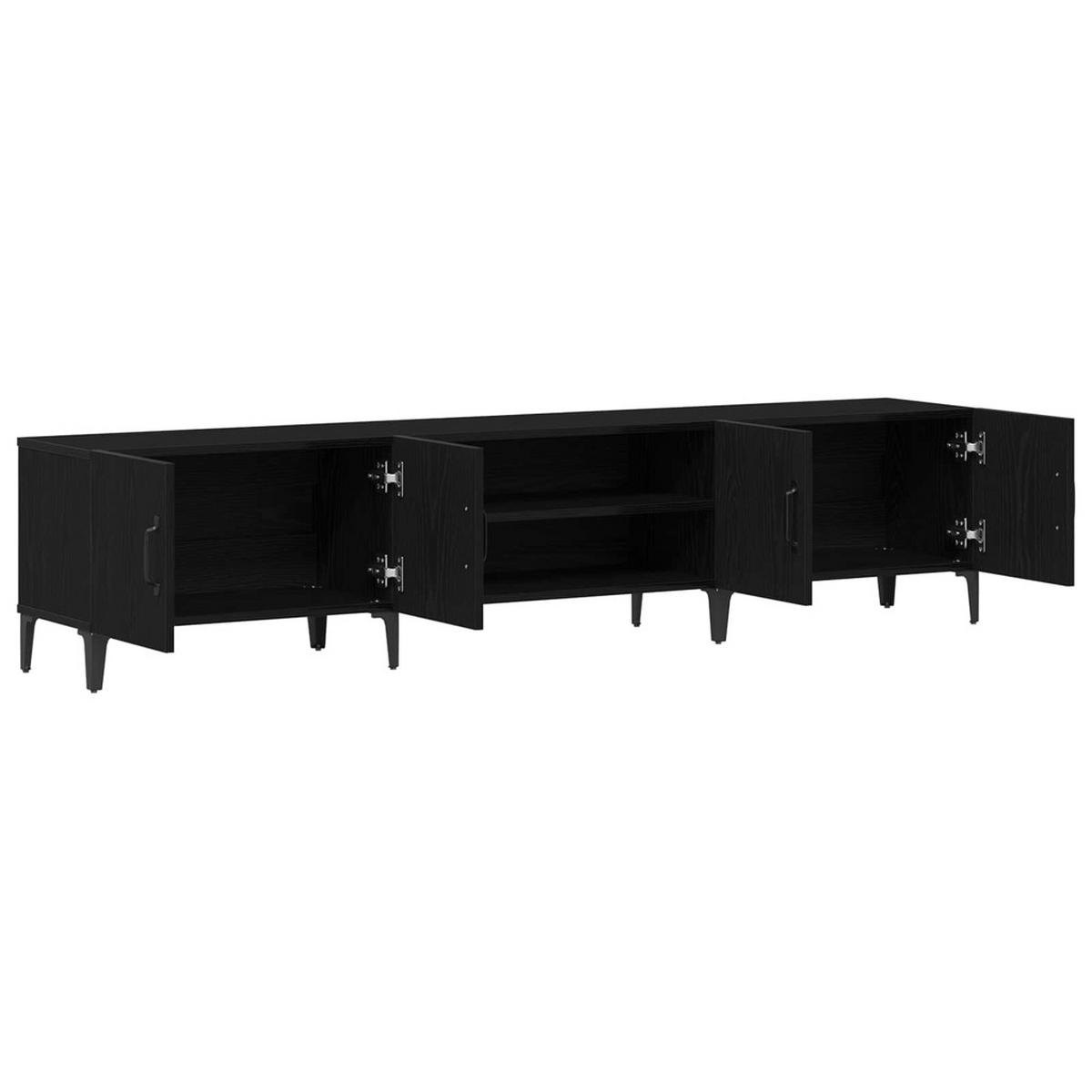 TV-SCHRÄNK Schwarz Eichen-Optik 180/31,5/40 Cm - Schwarz, Holzwerkstoff (31.5/40/180cm) - vidaXL