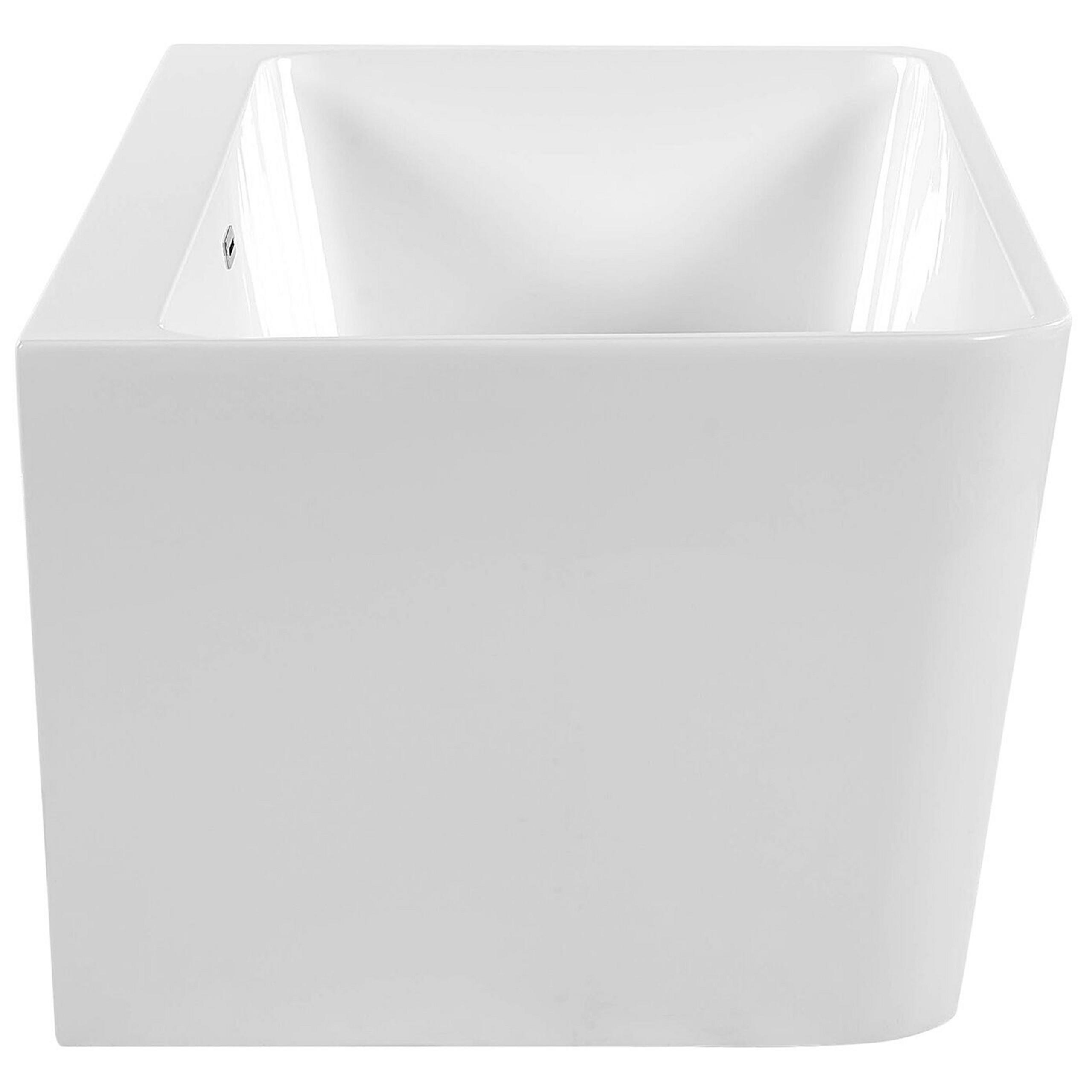 Beliani Badewanne Weiß 80x60x170 cm