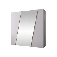 DREHTÜRENSCHRANK Zen 2L 200 cm - Goldfarben/Schwarz, Holzwerkstoff/Kunststoff (200/202/50cm) - MIRJAN24