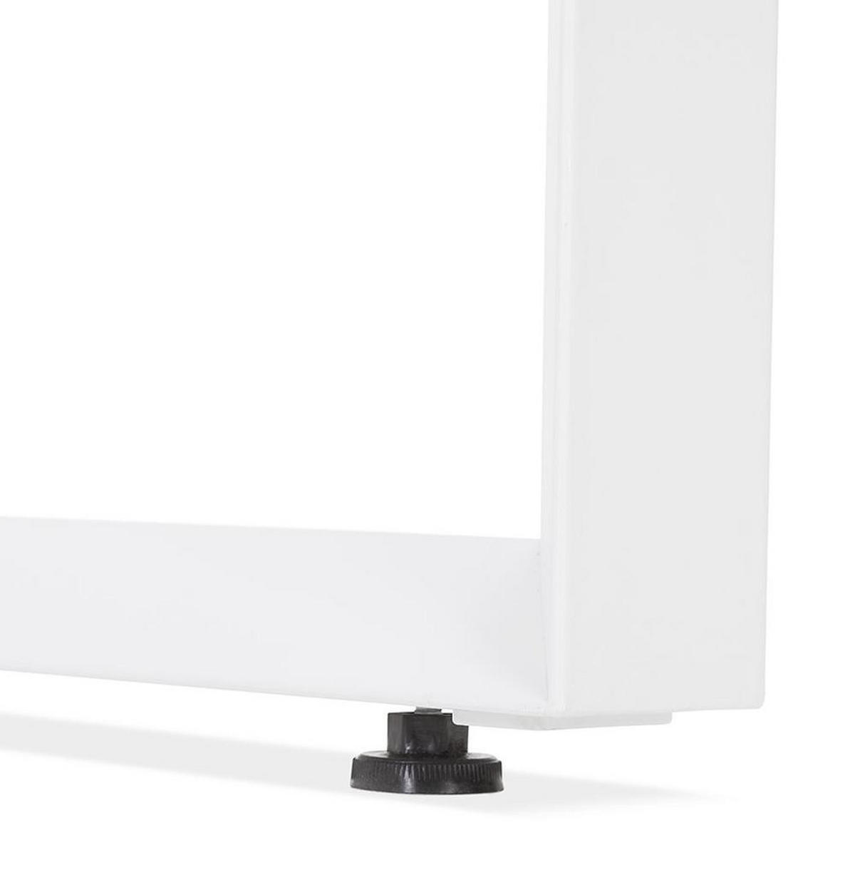 SCHREIBTISCH Minimalistisch Holz Metall Ergonomisch XERAL, Weiß 160x80x74,8 cm - Weiß, Holzwerkstoff/Metall (80/160/75cm) - KADIMA DESIGN