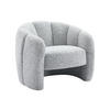 MUSCHELSESSEL - Chenille-Stoff - Grau - DELIPO - Grau, Textil (76/73/93cm) - Vente-Unique