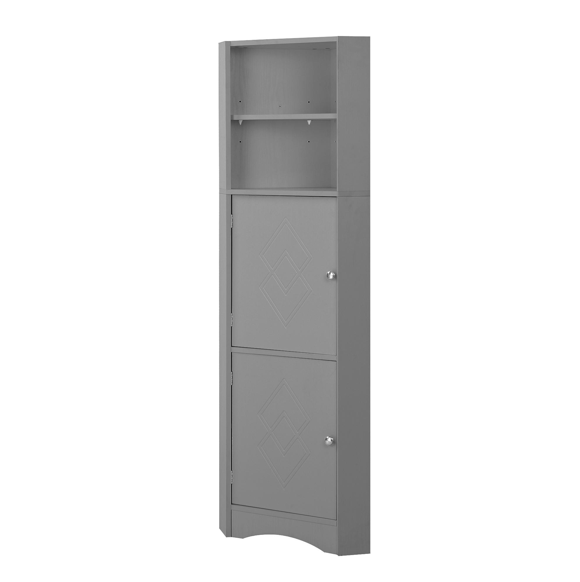 HOCHSCHRANK 36,5/36,5/155 cm aus Holzwerkstoff mit verstellbarem Einlegeboden Grau - Grau, Holzwerkstoff (36.5/155/36.5cm) - Modenvie