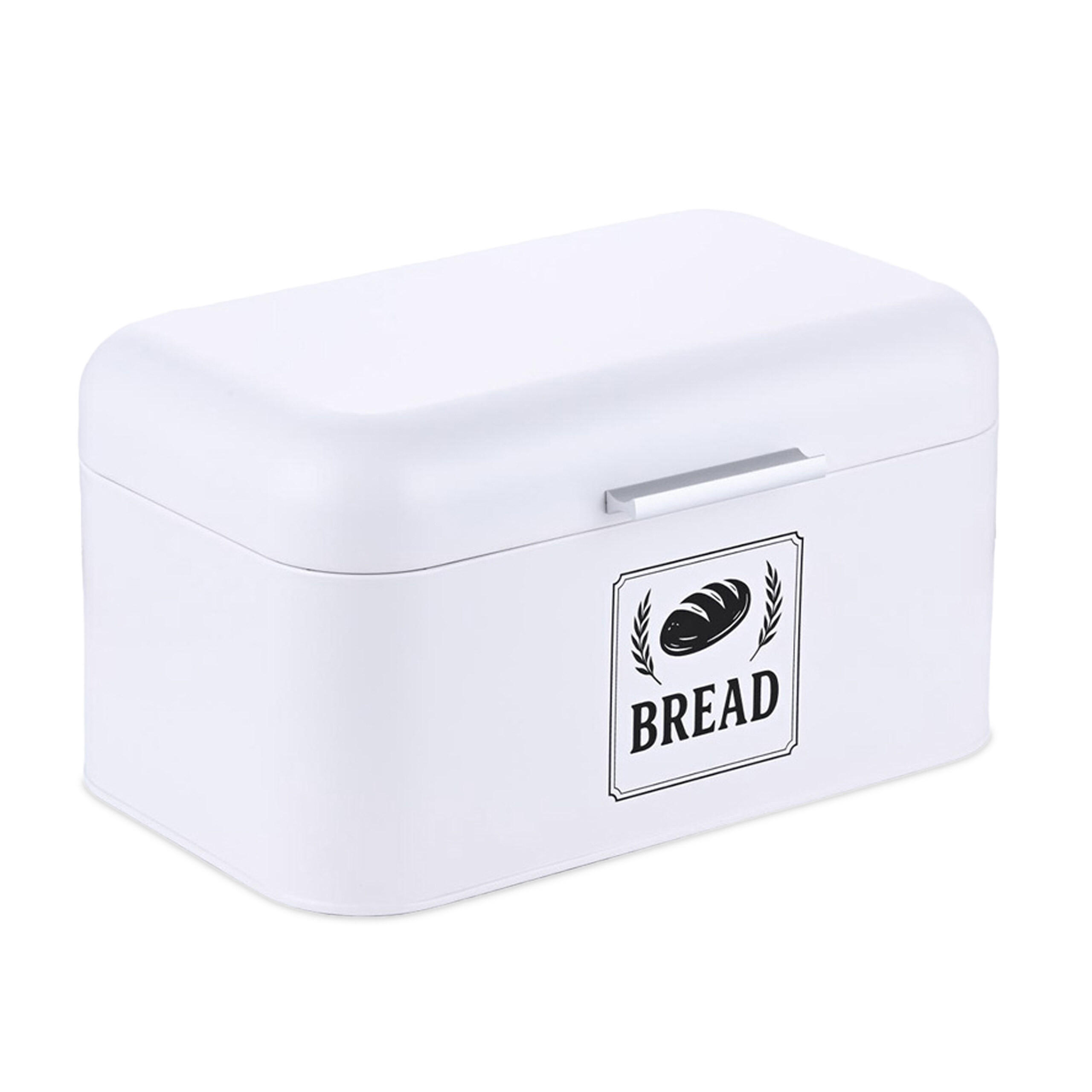 BROTKASTEN - Weiß, Metall (30/16.5/19cm) - Relaxdays
