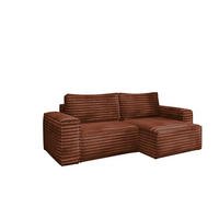 ECKSOFA Schlafsofa Madlen - Rotbraun, Holzwerkstoff/Textil (248/140cm) - Fun Möbel