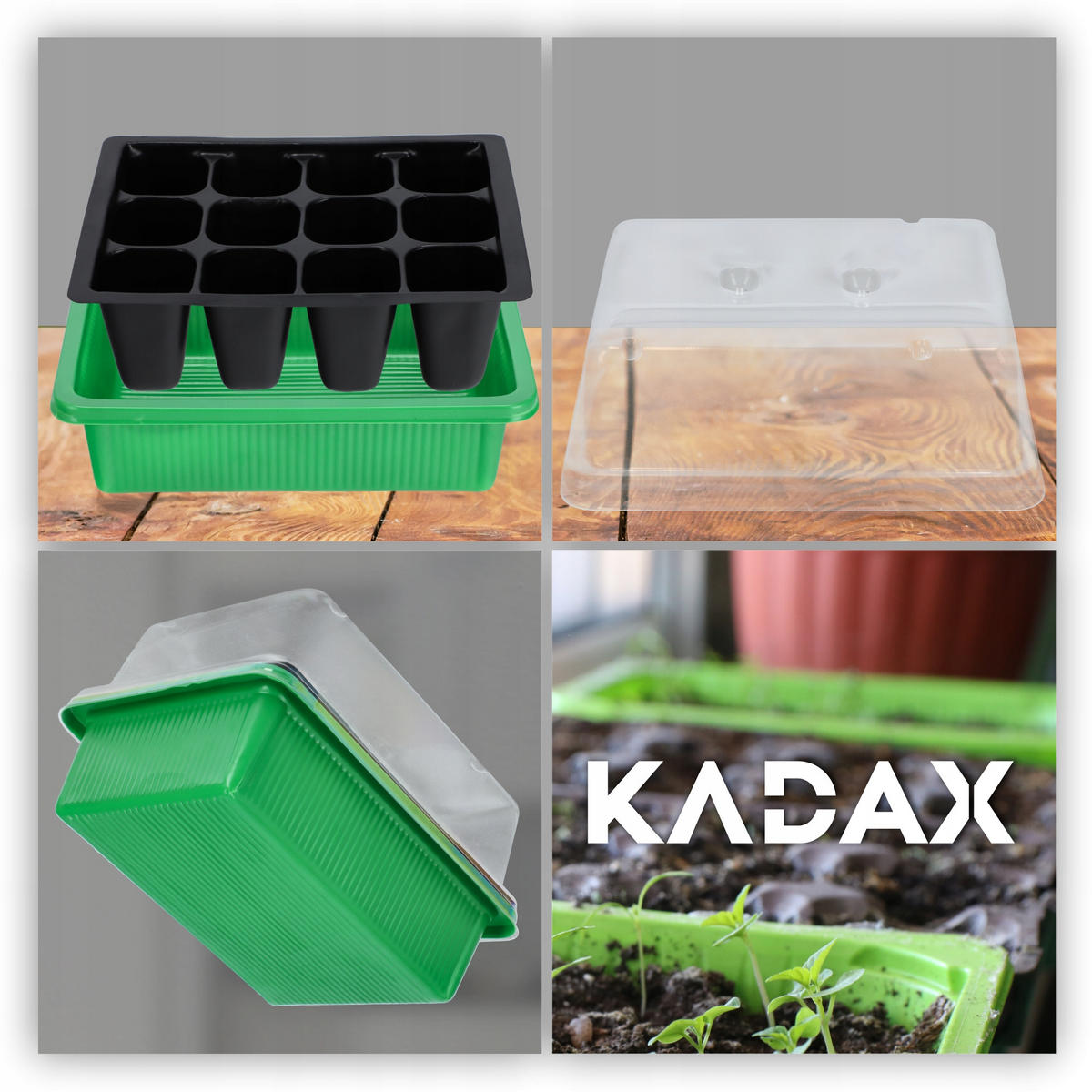 GEWÄCHSHAUS, 19 x 14 cm, Grün - Grün, Kunststoff - KADAX