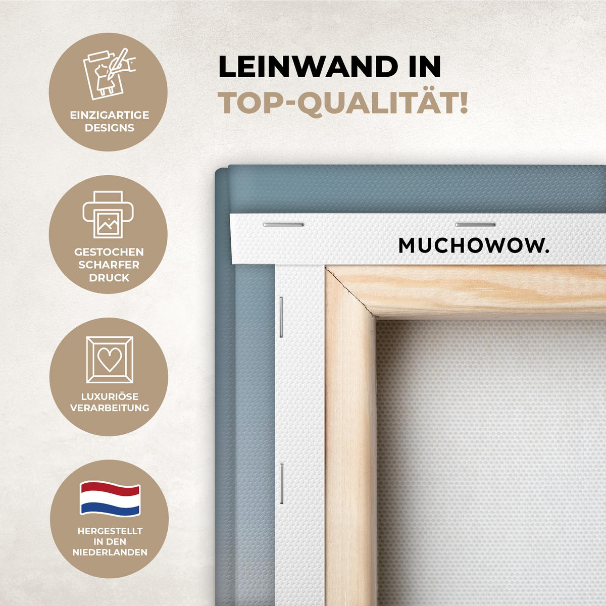 LEINWANDBILD Küstenlinie - Pastell - Wasser Wandbild Wohnzimmer 60x80 cm - Pastellblau, Textil (60/80cm) - MuchoWow