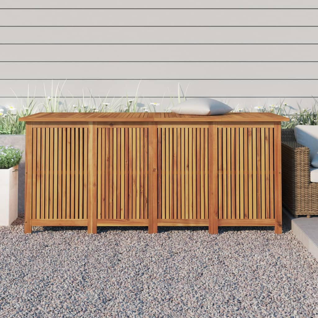 GARTENBOX 175x80x75 cm Massivholz Akazie - Braun, Holz (175/75/80cm) - furnicato