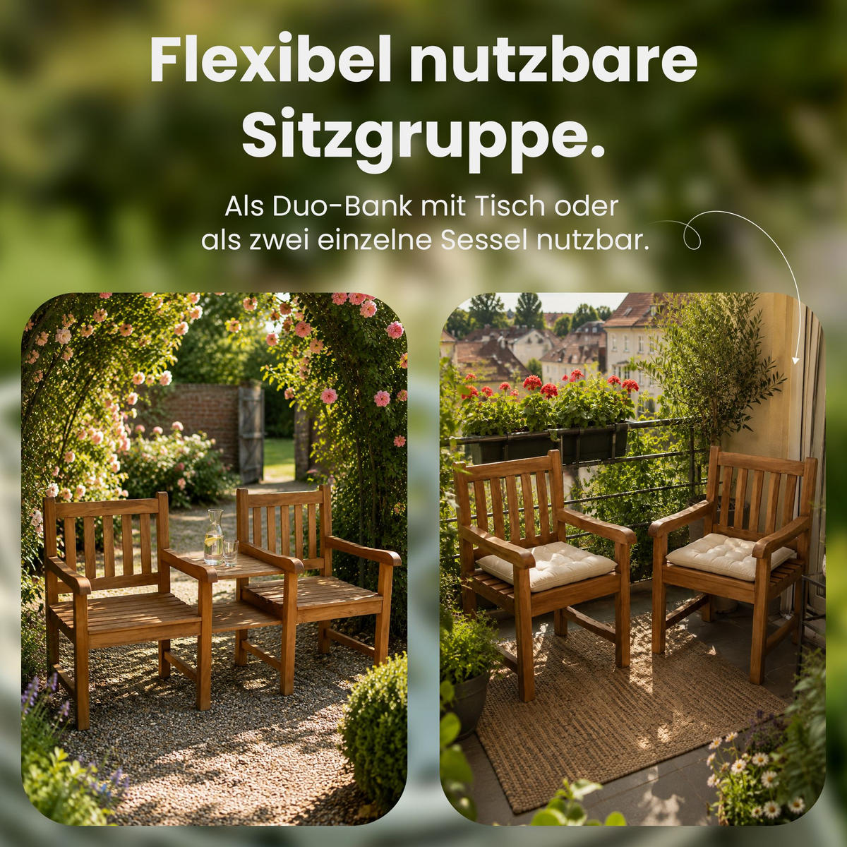 GARTENBANK 160/62 cm Holz Teak - Teakfarben, Holz (160/92/62cm) - CLP