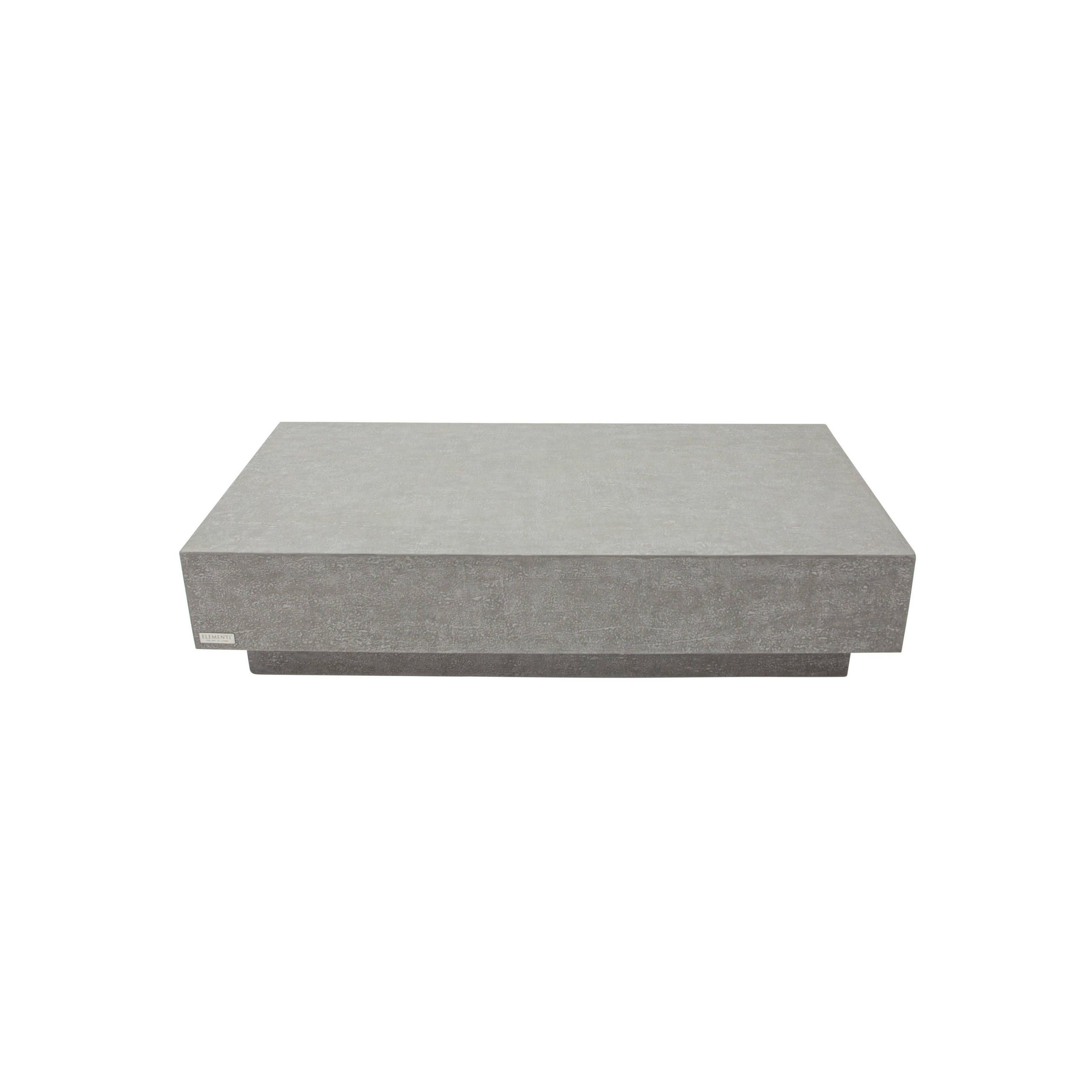 COUCHTISCH TEVERE aus GF-Beton Rechteck, Wetterbeständig, 153x77x36 cm - Grau, Naturmaterialien (153/77/36cm) - Elementi
