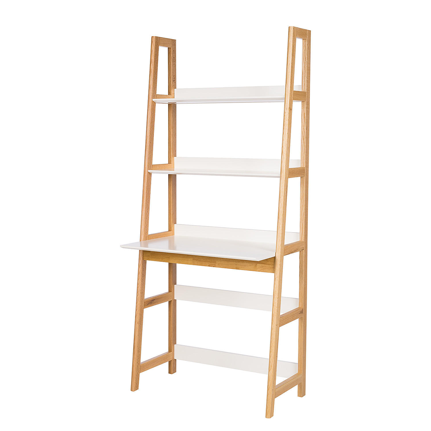 SCHREIBTISCHREGAL - Weiß - Weiß, Holz (52/80/180cm) - home24