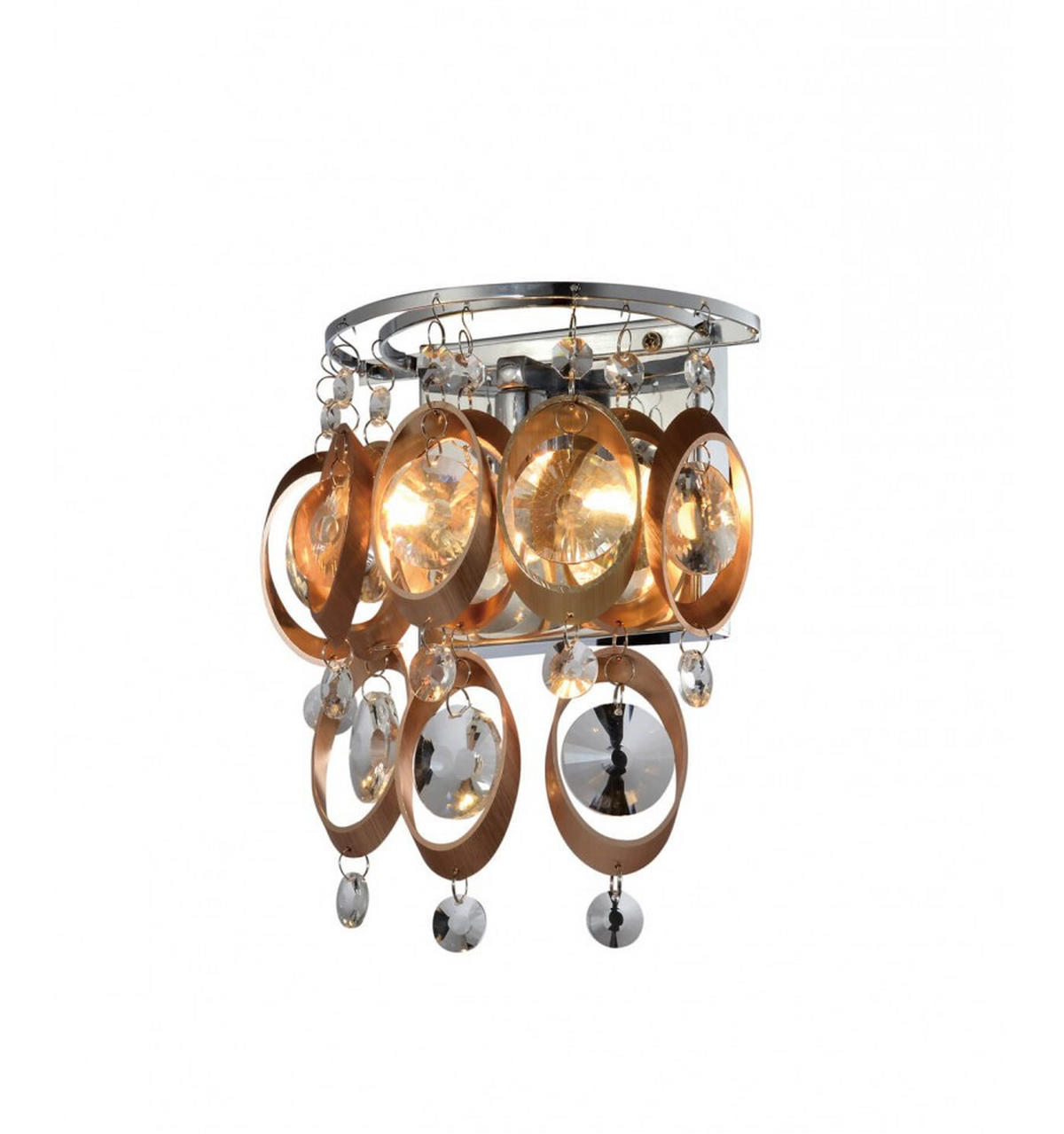 WANDLEUCHTE Cardiff, Kupfer, 20.5cm - Kupferfarben, Glas (16/20.5/10cm) - KOSILUM