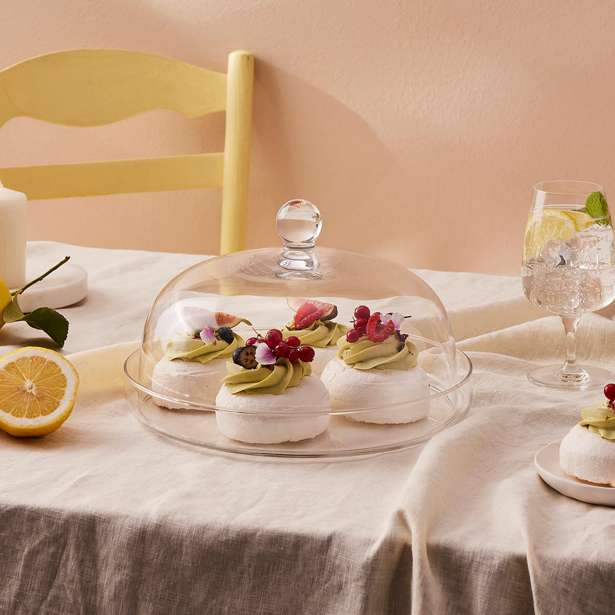 PLATTE MIT DECKEL, 1 Stk., 28 cm, Handgemacht - Transparent, Glas (28/17/28cm) - Krosno Glass