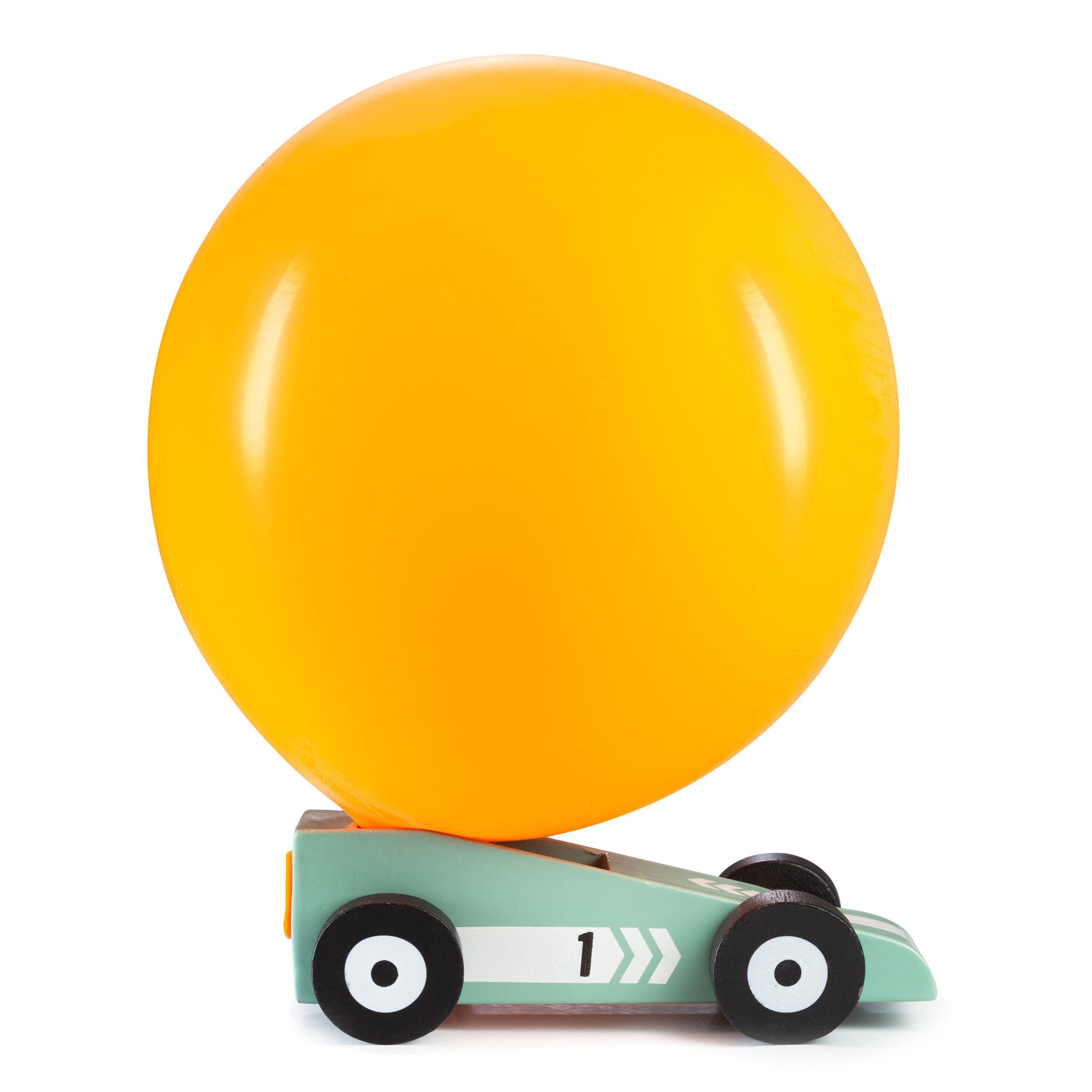 LUFTBALLONAUTO Mintstar, Kiefernholz, Mint - Grün, Holz (15/6.1/7.5cm)